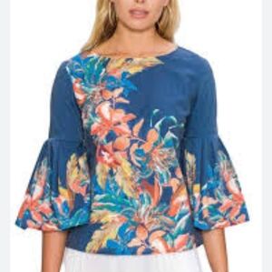Jealous Tomato Bell Sleeve Blouse, Size  L